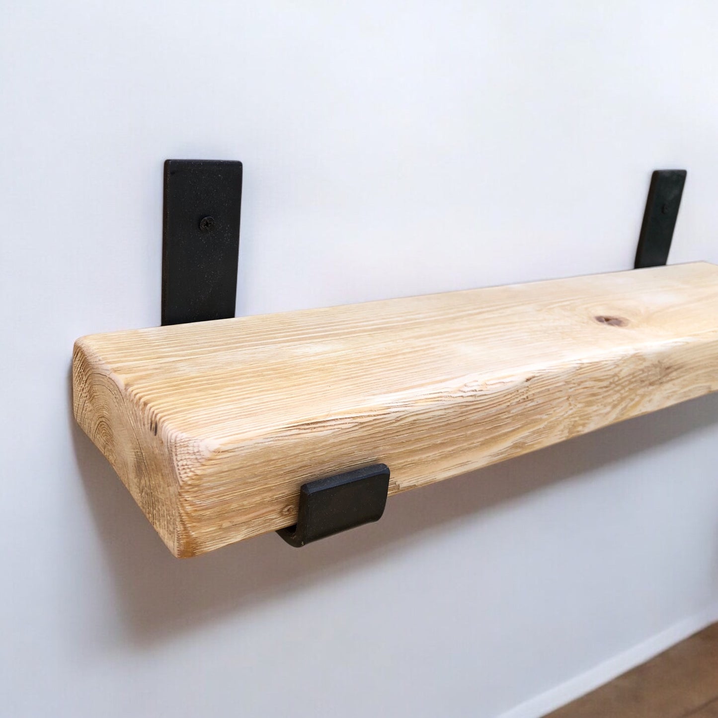 Solid Wood Shelf| Distressed Shelf | Entryway Shelf | Made to Measure Shelving | Free UK Delivery | Brackets and Fixings included | Rustic