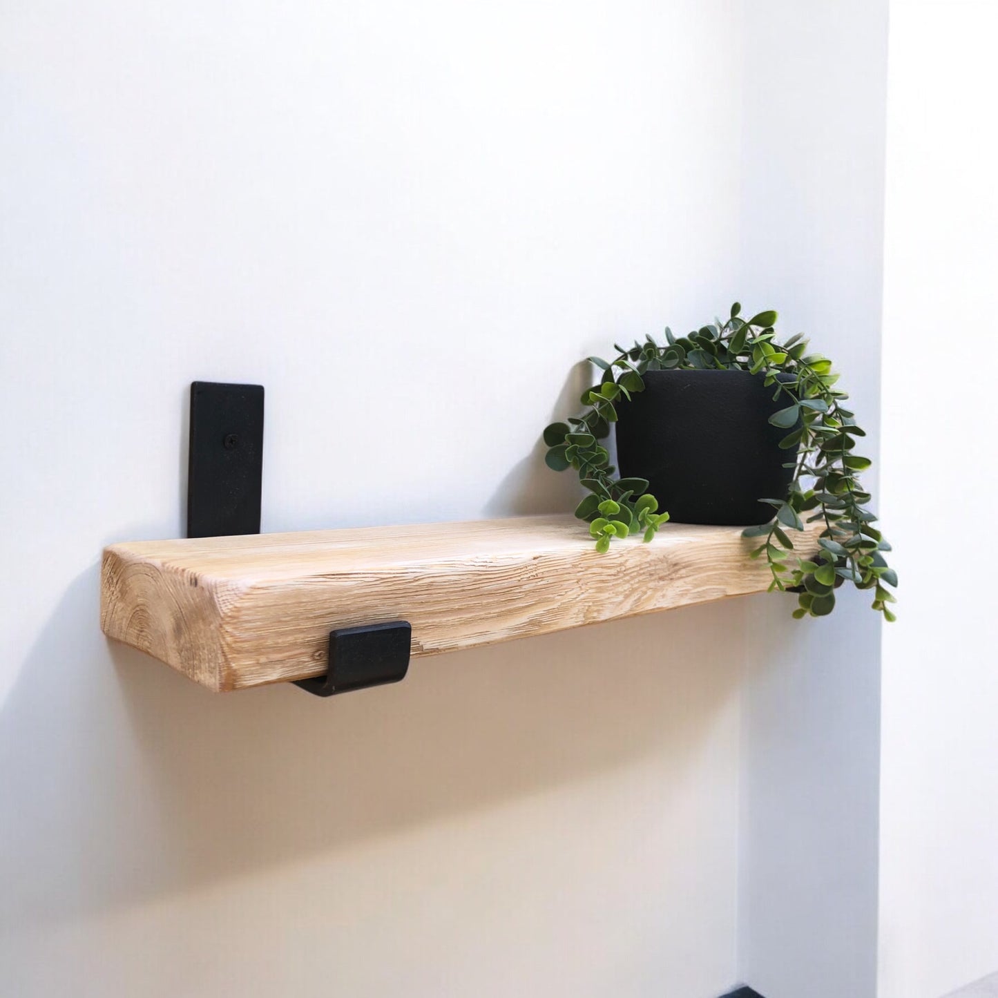 Solid Wood Shelf| Distressed Shelf | Entryway Shelf | Made to Measure Shelving | Free UK Delivery | Brackets and Fixings included | Rustic