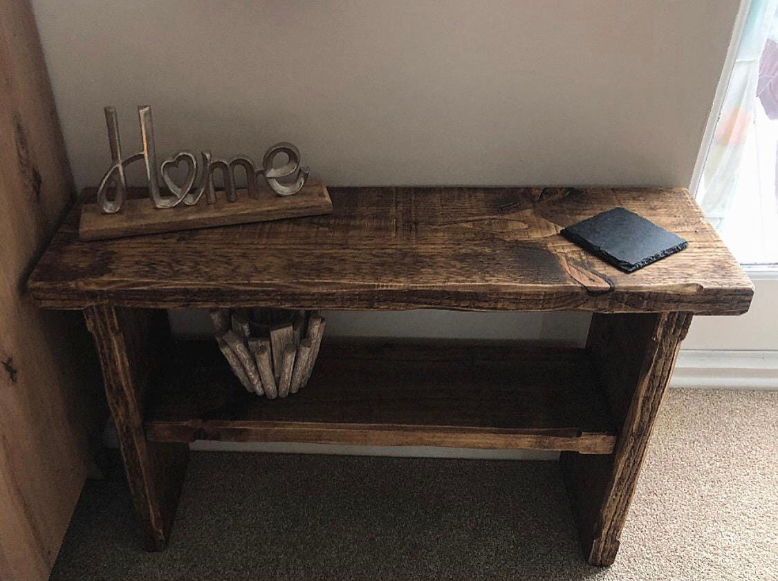 Rustic Side Table | Chamfered Wdge