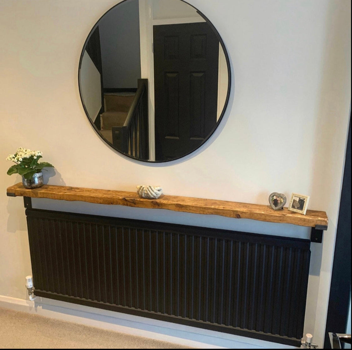 Narrow Entryway Radiator Shelf (Long Lengths) | Radiator Covers \ Hallway Shelves