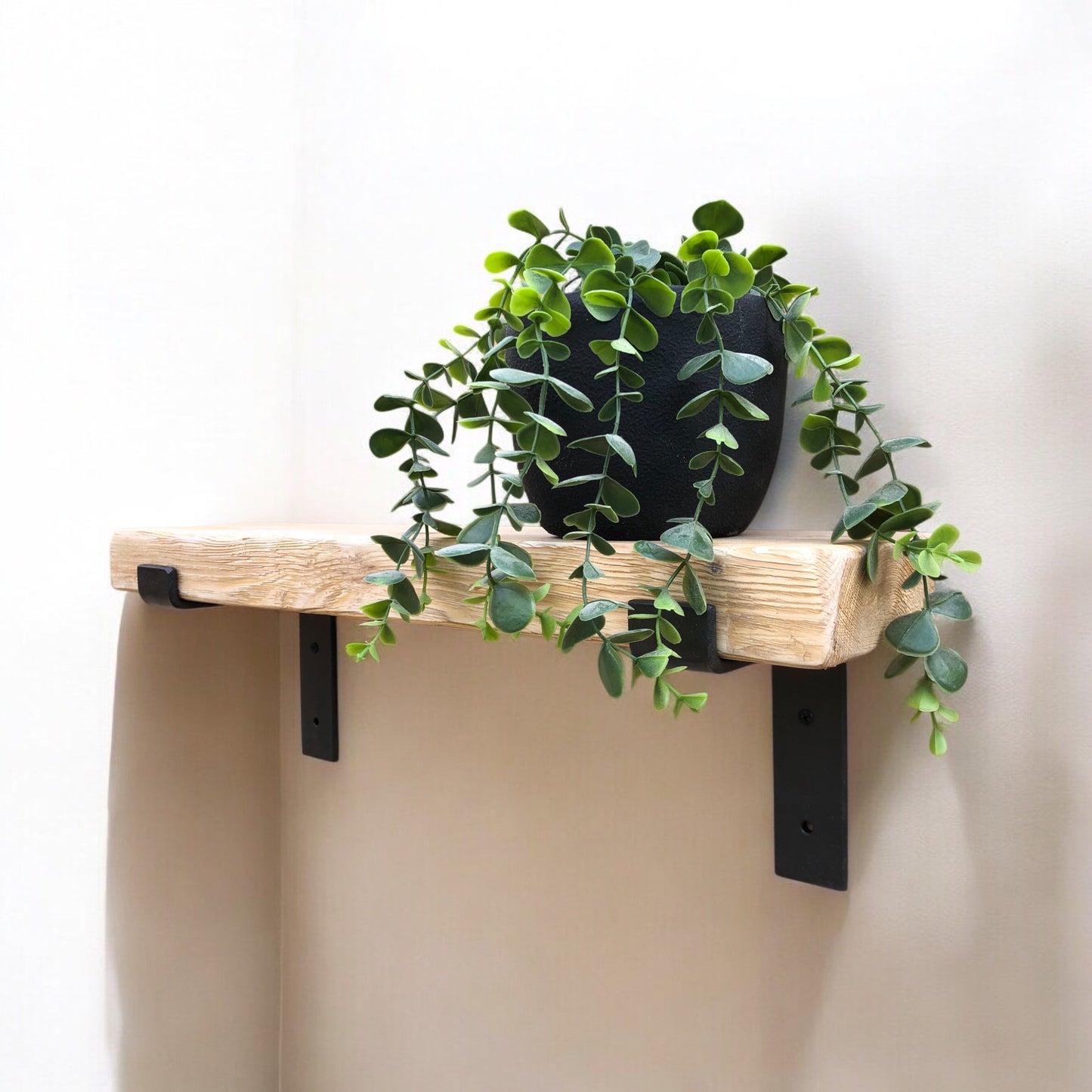 Solid Wood Shelf| Distressed Shelf | Entryway Shelf | Made to Measure Shelving | Free UK Delivery | Brackets and Fixings included | Rustic