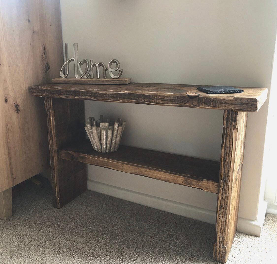 Rustic Side Table | Chamfered Wdge