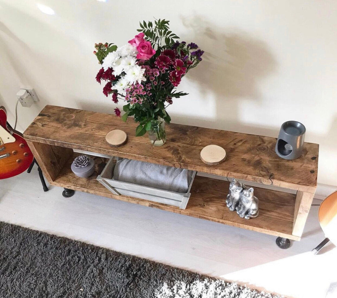 Solid Wood TV Unit