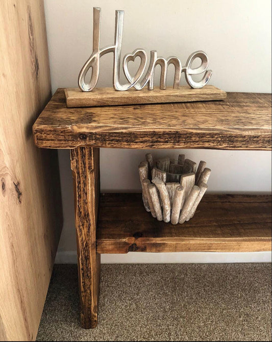 Rustic Side Table | Chamfered Wdge