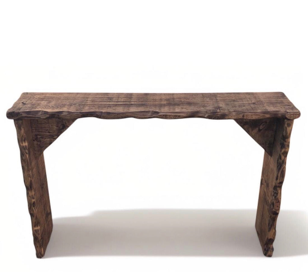 Solid Wood Farmhouse Console Table | 26cm Deep | The Waves Collection