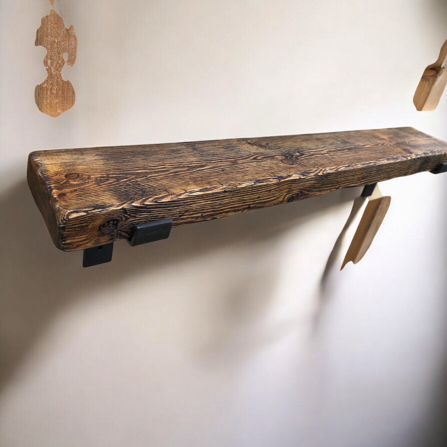 Distressed Farmhouse Shelf | Solid Wood Aged Finish