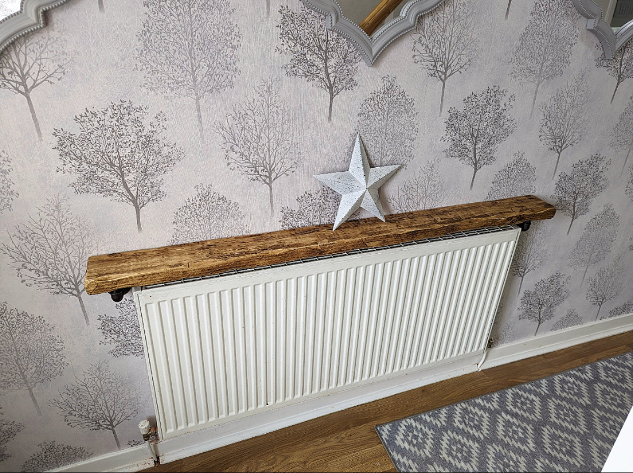Solid Wood Rustic Radiator Shelf