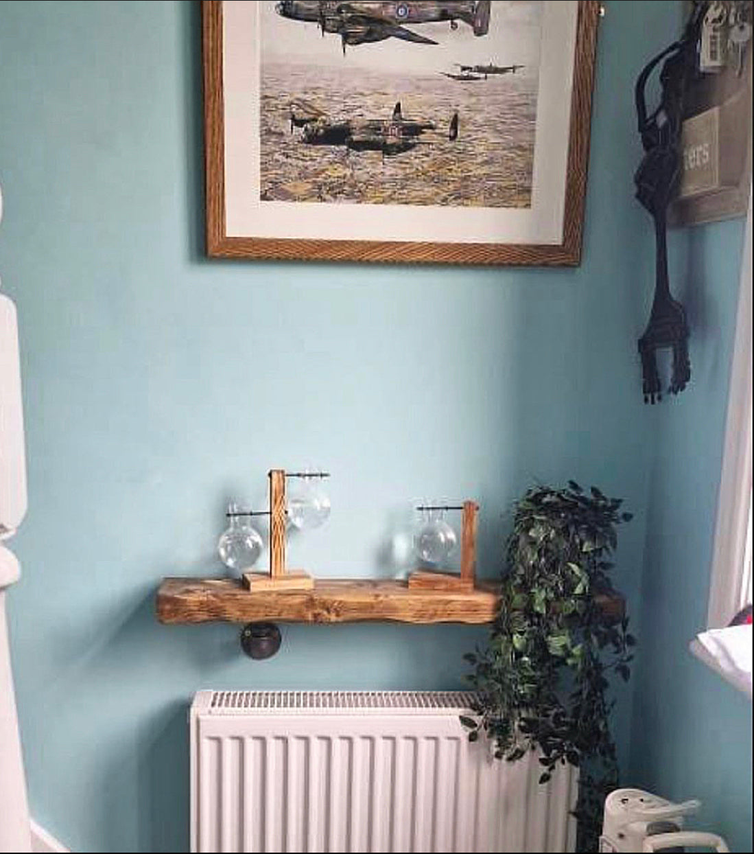 Solid Wood Rustic Radiator Shelf