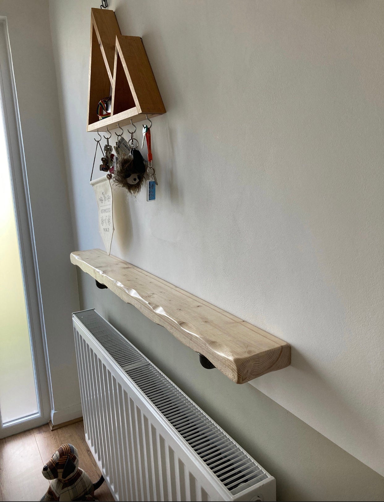 Solid Wood Rustic Radiator Shelf