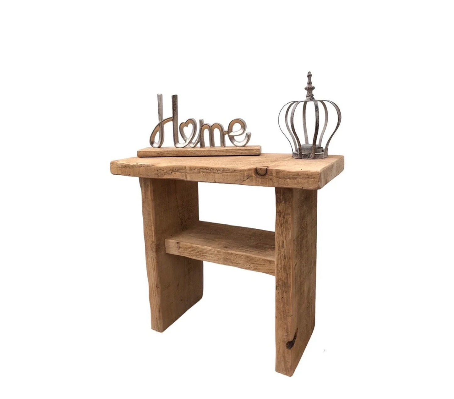 Handcrafted Solid Wood Side Table | Farmhouse Style | Bedside Table
