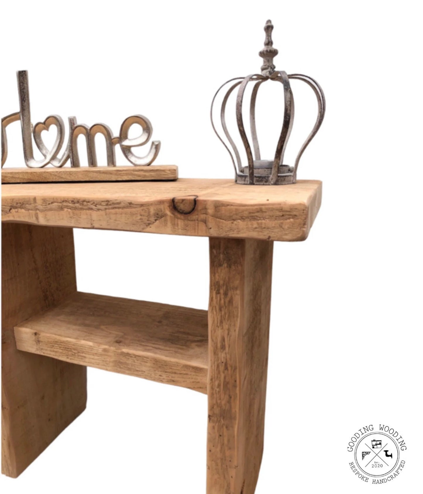 Handcrafted Solid Wood Side Table | Farmhouse Style | Bedside Table