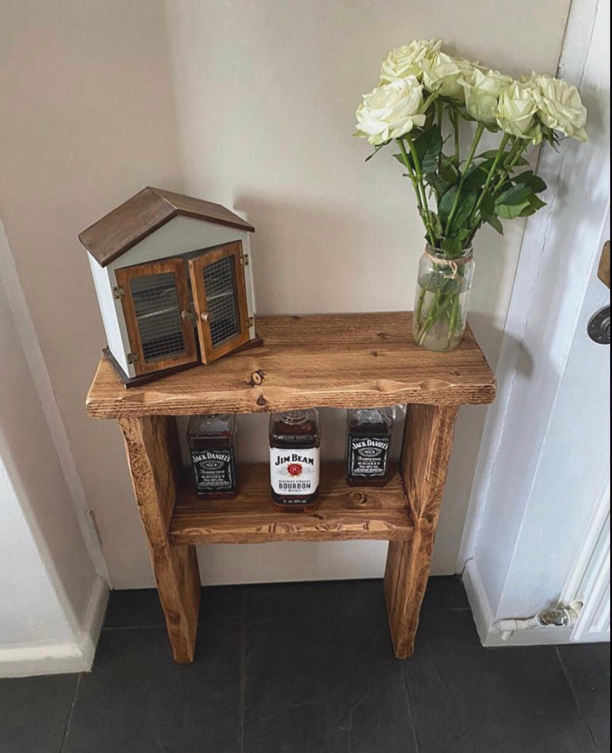 Handcrafted Solid Wood Entryway Table – Rustic Hallway Furniture UK