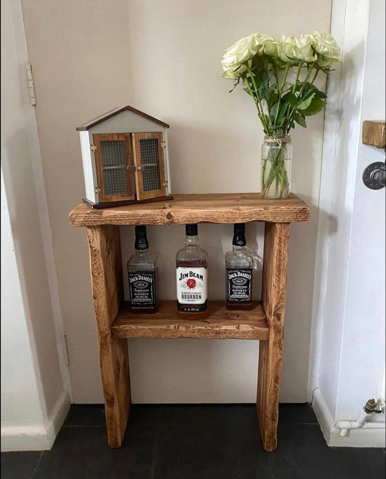 Handcrafted Solid Wood Entryway Table – Rustic Hallway Furniture UK