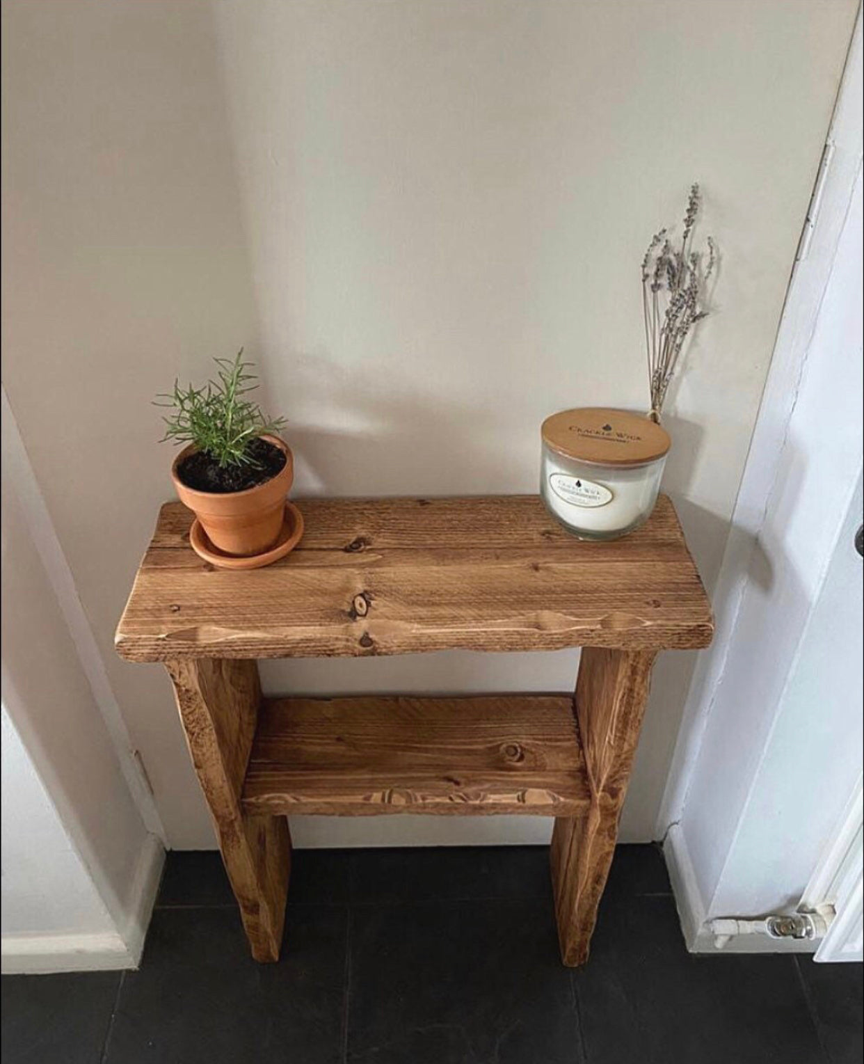 Handcrafted Solid Wood Entryway Table – Rustic Hallway Furniture UK