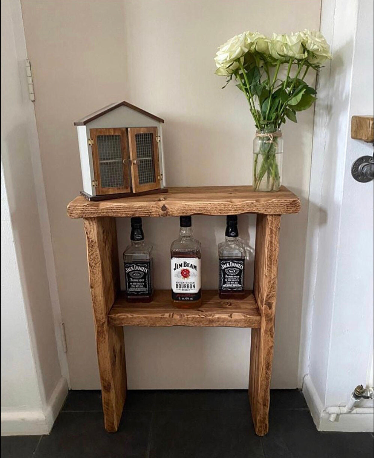 Handcrafted Solid Wood Entryway Table – Rustic Hallway Furniture UK