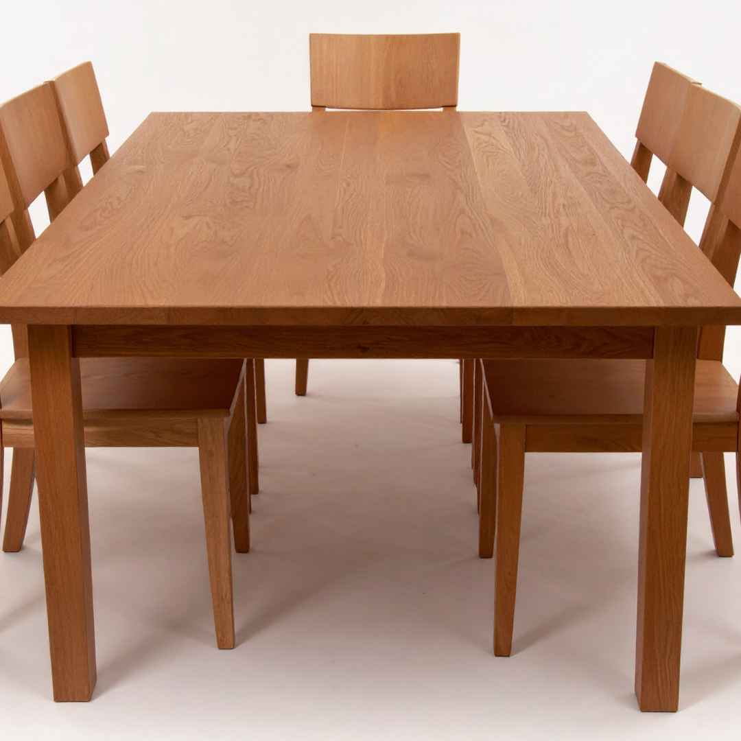 solid oak dining table