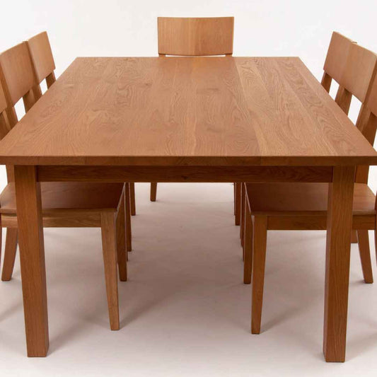 solid oak dining table
