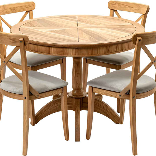Solid oak dining table
