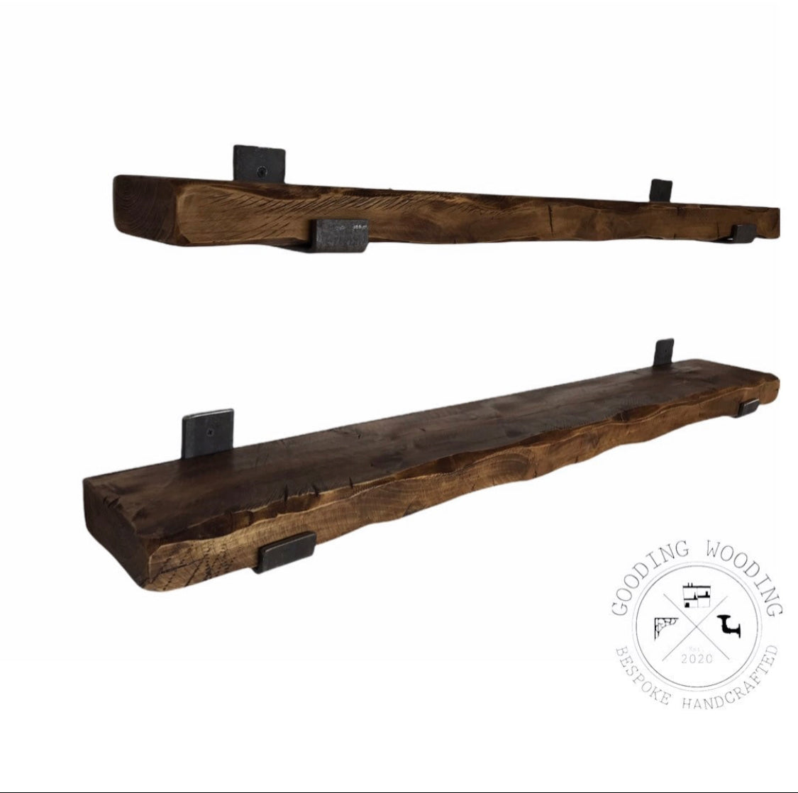 Handcrafted Solid Wood Country Cottage Rustic Shelf (Long Length)