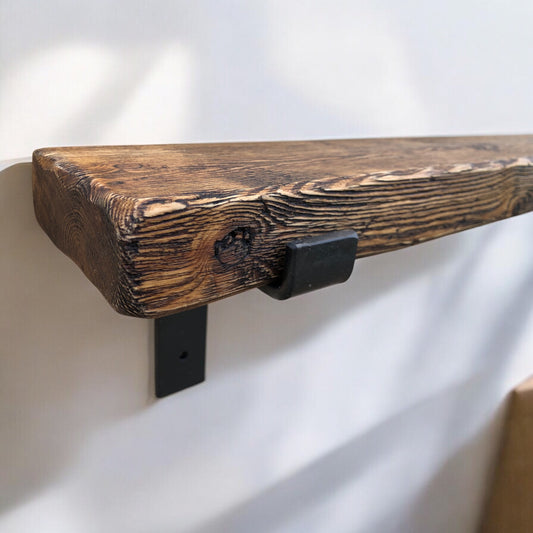 Distressed Farmhouse Shelf | Solid Wood Aged Finish