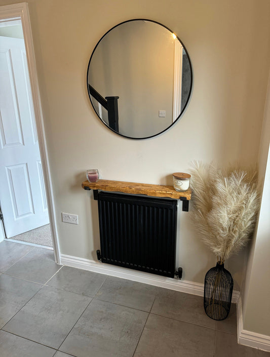 Narrow Entryway Radiator Shelf  12cm Deep | Wooden Shelf | Farmhouse Shelves