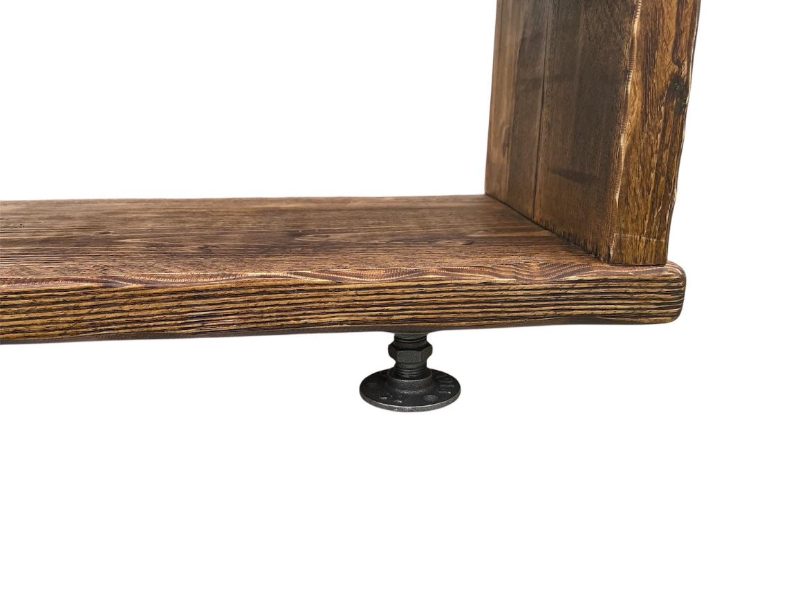 Handcrafted Retro Wood TV Stand – Rustic Solid Wood Media Console | Adjustable legs