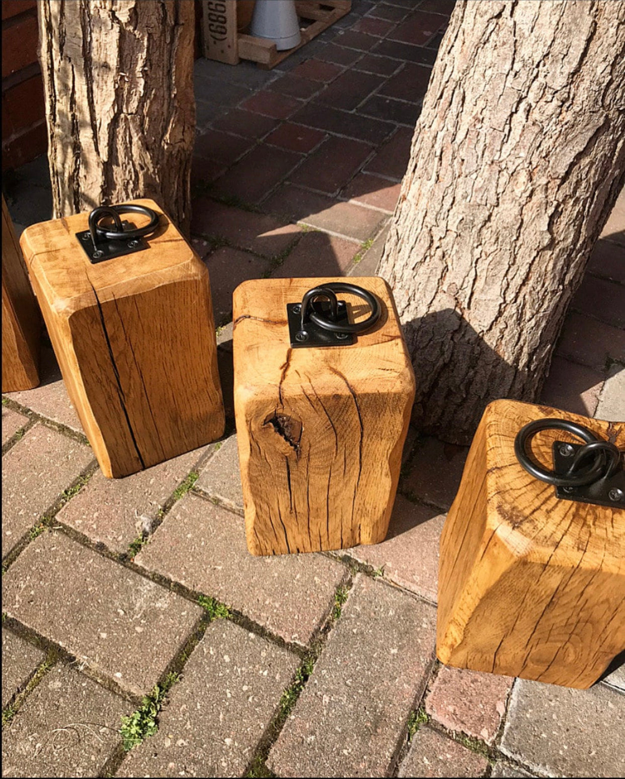 Rustic Solid English Oak Door Stop