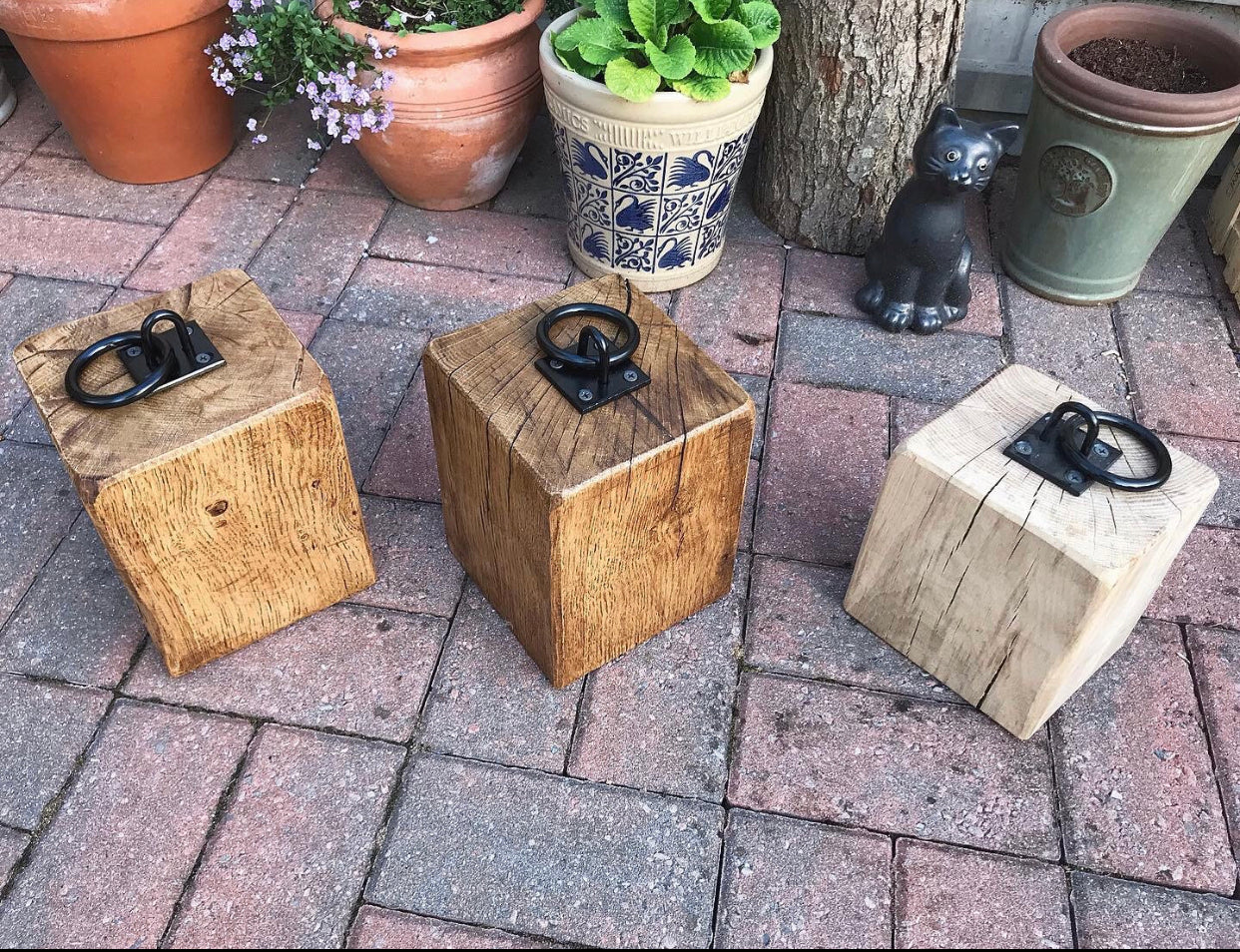 Rustic Solid English Oak Door Stop