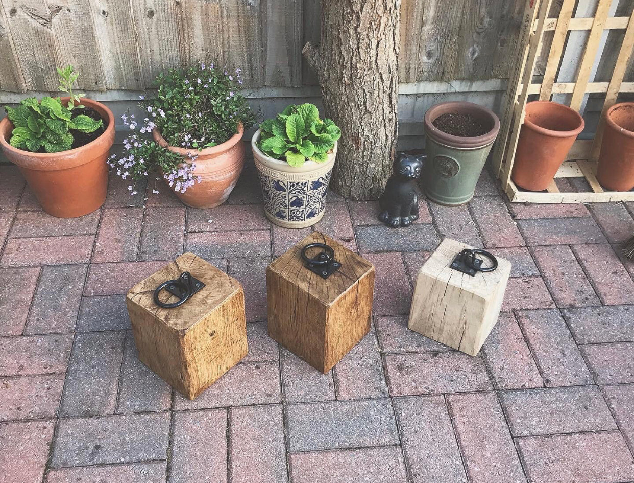 Rustic Solid English Oak Door Stop