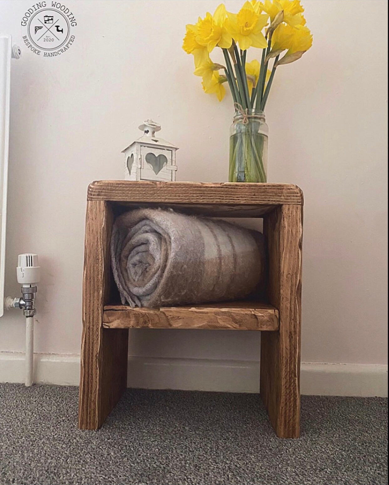 Rustic Retro Solid Wood Side Table